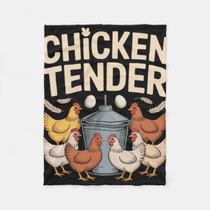 Chicken Tender Funny Chicken Farmer Pun Humor _2 Fleece Blanket