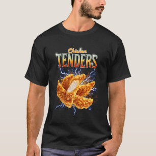 Chicken Tenders Funny Crispy Foodie Retro 80s 90s T-Shirt