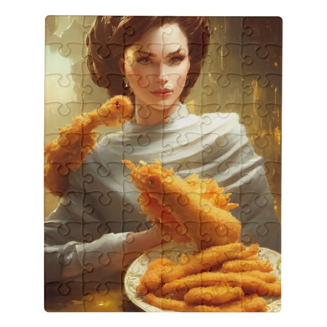 Chicken Tendies Goddess  Jigsaw Puzzle (Puzzle Vertical)