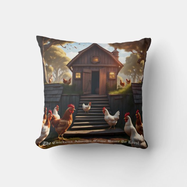 Chicken Throw Pillow (Front)