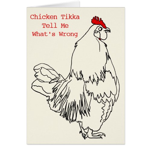 Chicken Tikka Funny Rooster Pop Song Parody Slogan