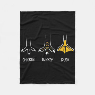 Chicken Turkey Duck Funny Bird Feet Rock Paper Sty Fleece Blanket