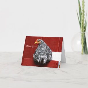 Chicken Turn Around Letterpress Thank You Card
