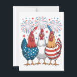 Chicken USA Flag Patriotic 4th of July Postcard<br><div class="desc">Chicken USA American Flag Patriotic Chicken 4th of July Funny Patriotic Graphic design Gift Standard Postcard Classic Collection.</div>
