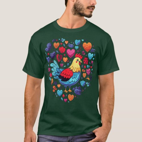 Chicken Valentine Day T_Shirt