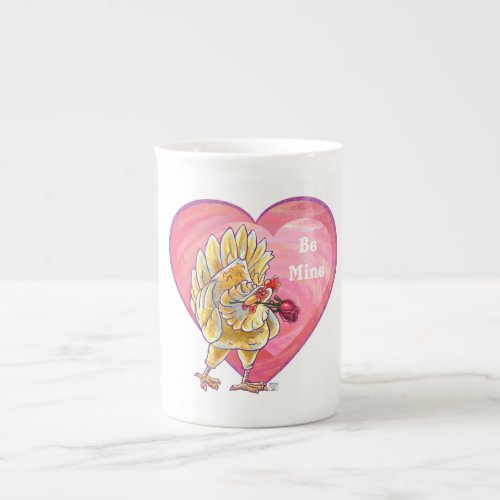 Chicken Valentines Day Bone China Mug