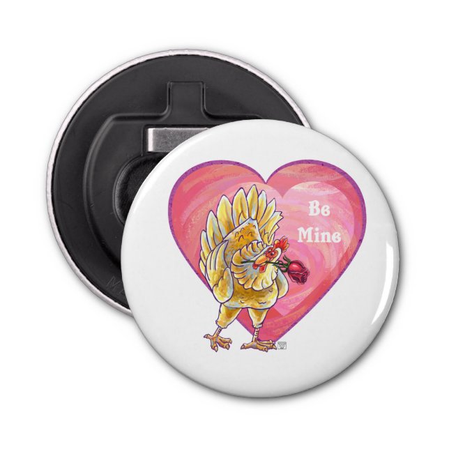 Chicken Valentine's Day Bottle Opener (Front)
