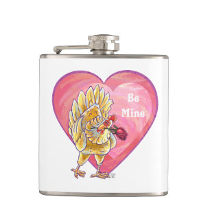 Chicken Valentine's Day Flask