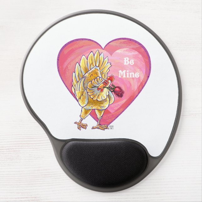 Chicken Valentine's Day Gel Mouse Pad (Front)