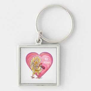 Chicken Valentine's Day Keychain