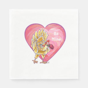 Chicken Valentine's Day Napkins