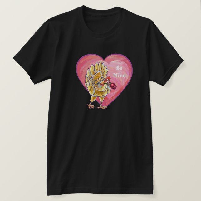 Chicken Valentine's Day T-Shirt (Design Front)