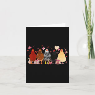 Chicken Valentines Day Tee Heart Animals Lover Chi Card