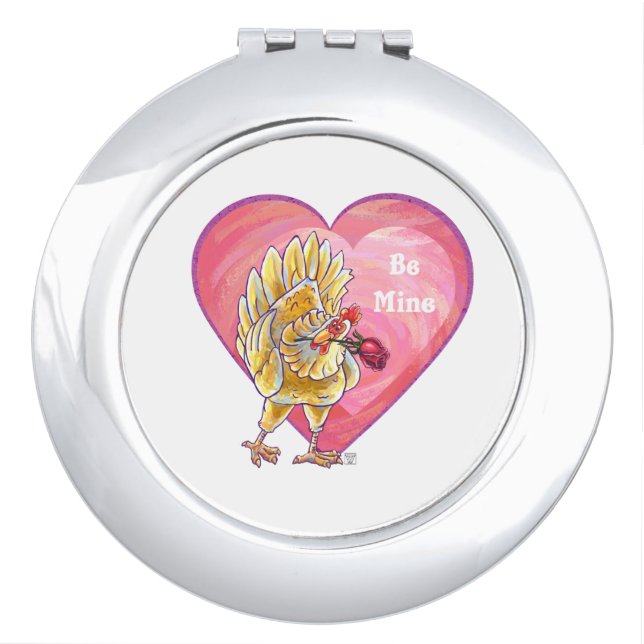 Chicken Valentine's Day Vanity Mirror (Front)