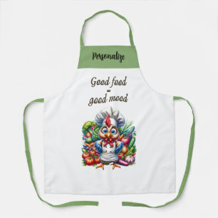 Chicken Vegetables in Kitchen Quote Personalized Apron