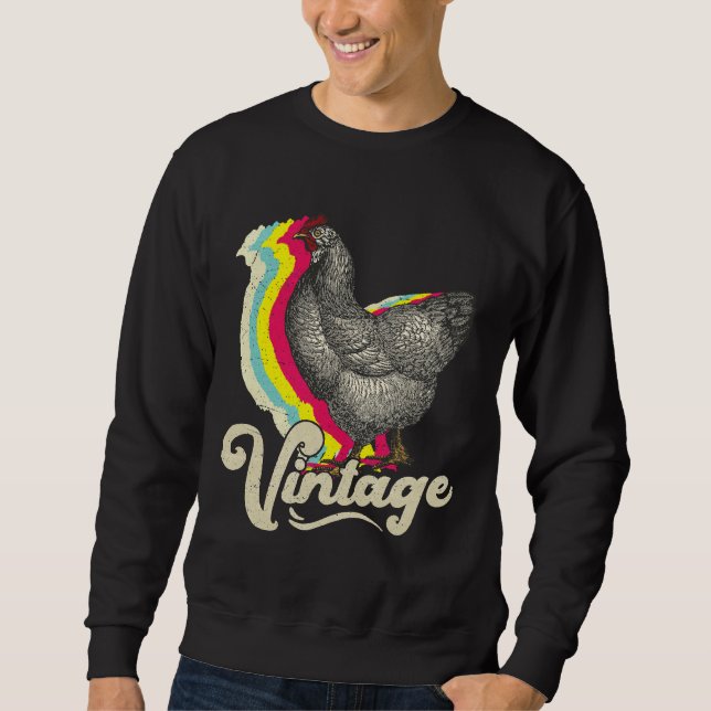Chicken Vintage Retro S S S O Sweatshirt (Front)