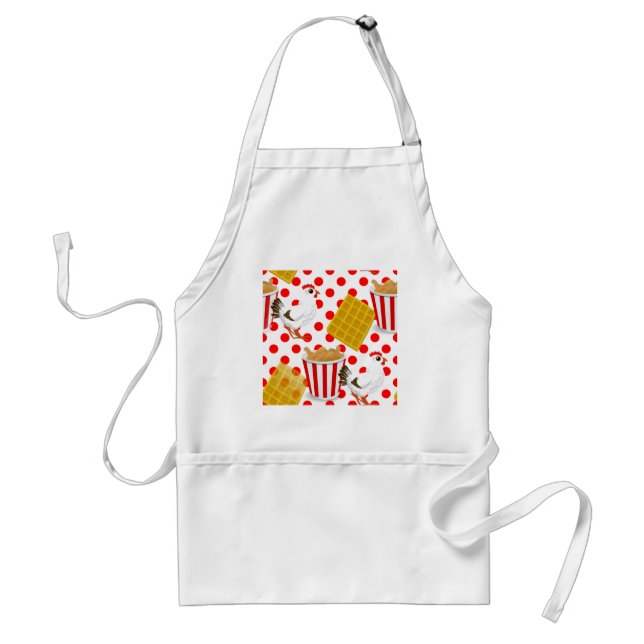chicken waffles adult apron (Front)