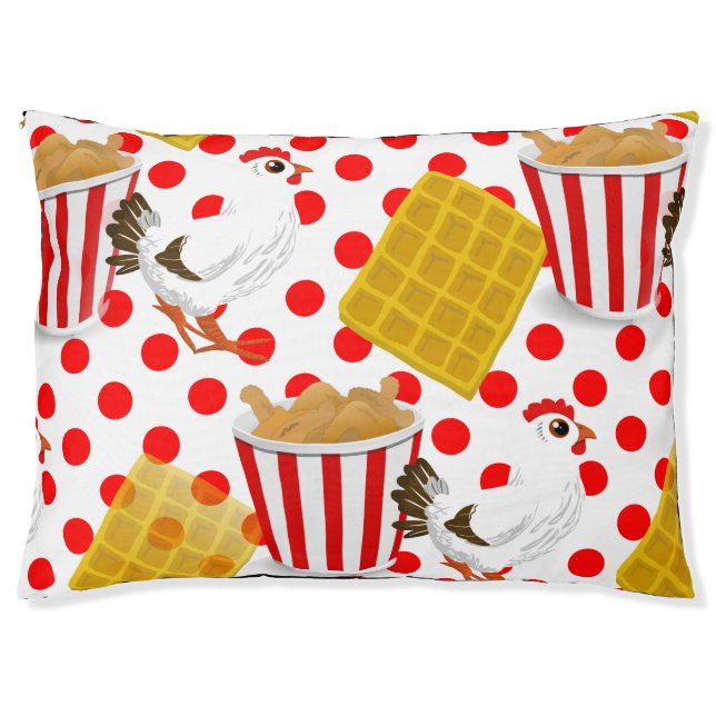 chicken waffles animal pet dog puppy bed (Front)