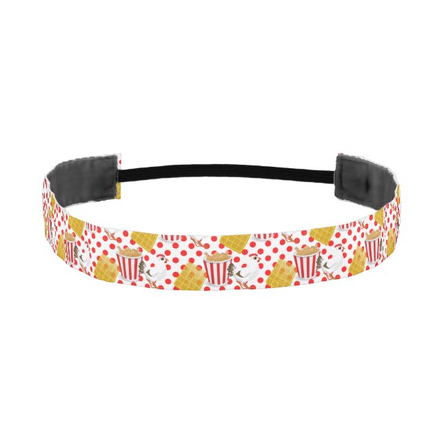 chicken waffles headband (Front)