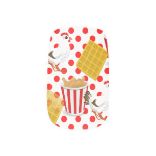 chicken waffles nail wraps