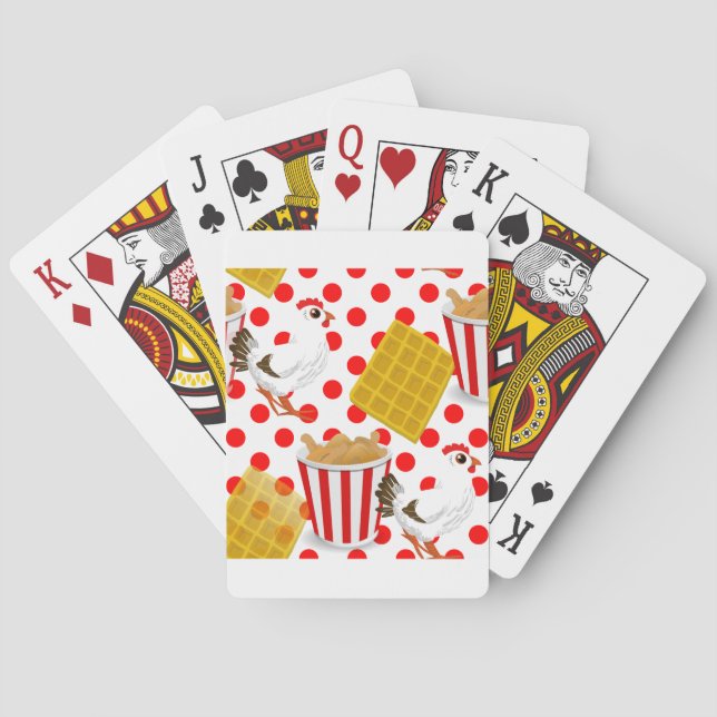 chicken waffles poker cards (Back)