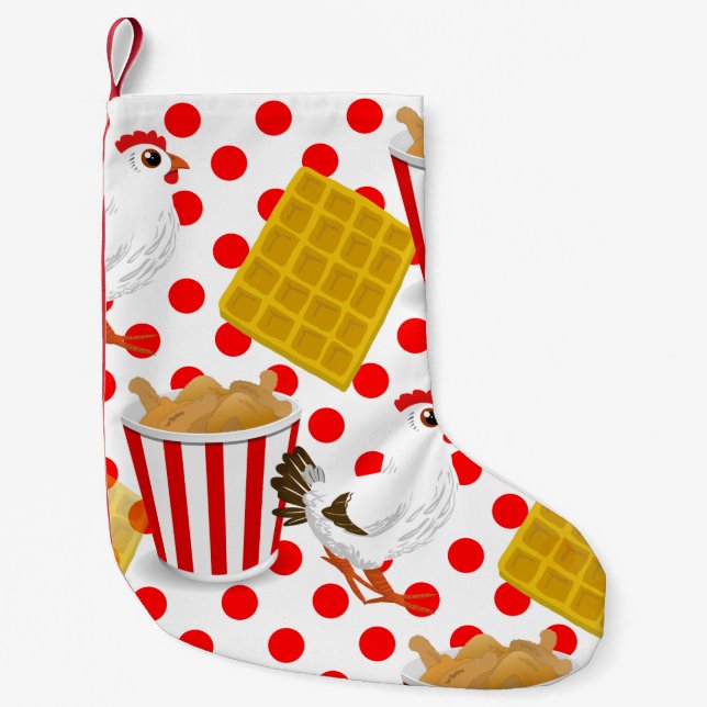 chicken waffles xmas christmas stocking (Front)