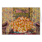 "Chicken Wallpaper w/Two Chairs," by Nina Beall (Front Horizontal)