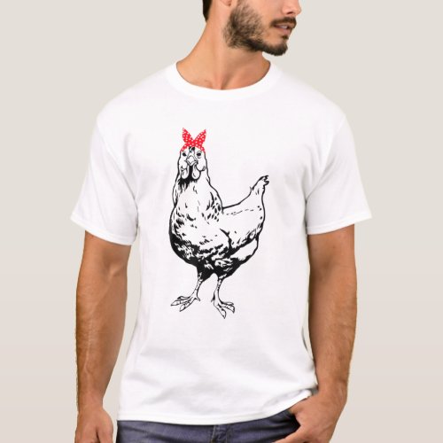 Chicken Wear Bandana T_Shirt