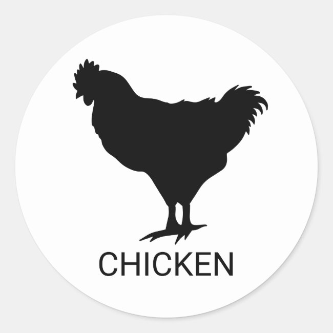 Chicken Wedding Meal Choice Classic Round Sticker