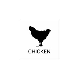 Chicken Wedding Meal Choice Rubber Stamp