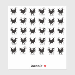 Chicken Wedding Place Card Food Meal Menu Choice Sticker