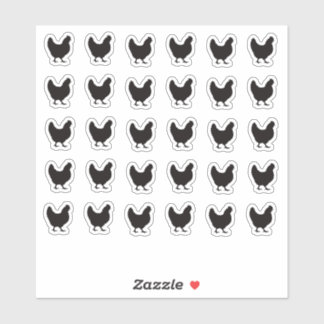 Chicken Wedding Place Card Food Meal Menu Choice Sticker