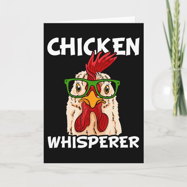 Chicken Whisperer Chicken Farmer Nerd Farm Rooster Card (Front)