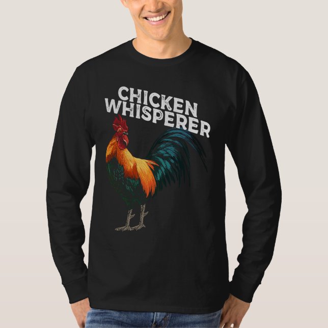 Chicken Whisperer Cockfighting Rooster Bird Cocker T-Shirt (Front)