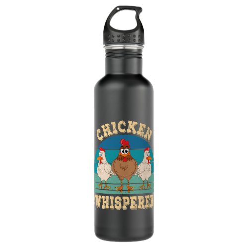 Chicken Whisperer Farmer Farming Chicken Lover Far Stainless Steel Water Bottle