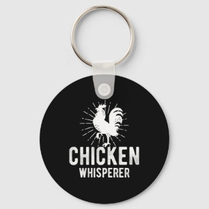 Chicken Whisperer Funny Farm Chicken Face Farming Keychain