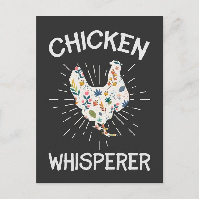 chicken whisperer funny hen poultry farmer chicken postcard (Front)