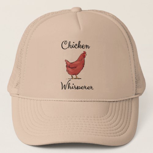 Chicken Whisperer Hen Watercolor Funny Humorous Trucker Hat