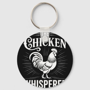 Chicken Whisperer Poultry Farmer Rooster _2 Keychain