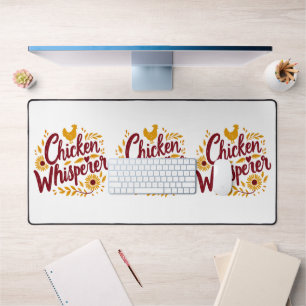 Chicken Whisperer Rustic Farmhouse Cottagecore Desk Mat