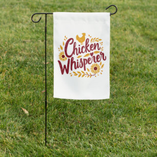 Chicken Whisperer Rustic Farmhouse Cottagecore Garden Flag
