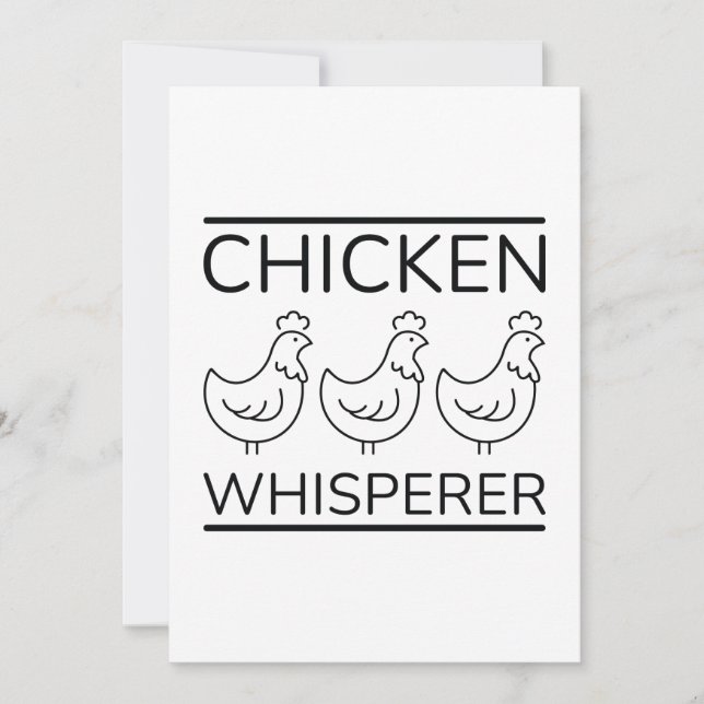 Chicken Whisperer Thank You Card (Front)