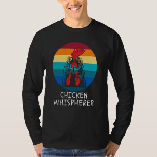 Chicken Whisperer with Retro Sunset Backyard Chick T-Shirt