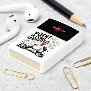 Chicken Who Speaks Fluent in Fowl Language Zippo Lighter