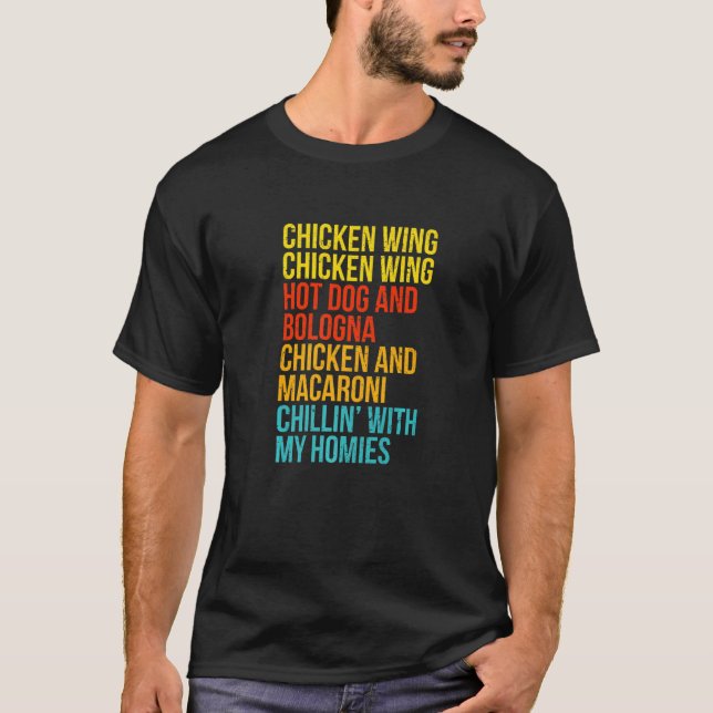 Chicken Wing Chicken Wing Hot Dog And Bologna Men  T-Shirt (Front)