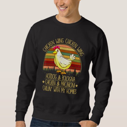 Chicken Wing Chicken Wing Hot Dog Bologna Viral So Sweatshirt