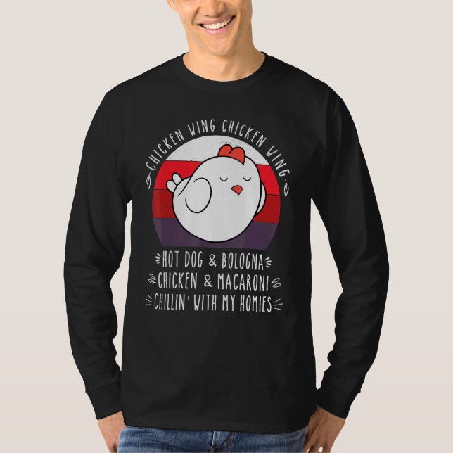 Chicken Wing Chicken Wing Hot Dog Bologna Viral So T-Shirt (Front)