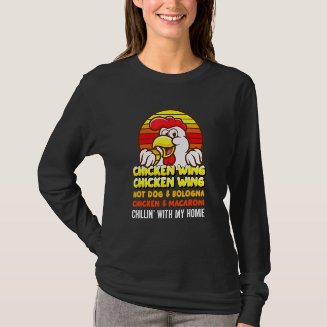 Chicken Wing Chicken Wing Hotdog And Bologna For K T-Shirt (Front)