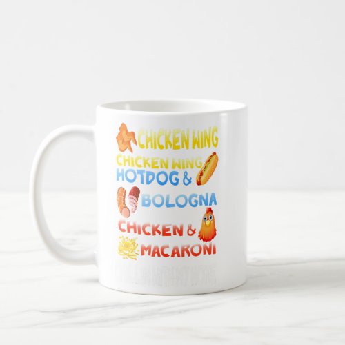 Chicken Wing Chicken Wing Hotdog And Bologna  Kids Coffee Mug