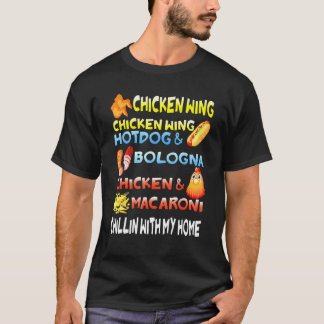 Chicken Wing Chicken Wing Hotdog And Bologna Kids T-Shirt